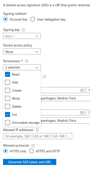 Azure Portal - Locate container