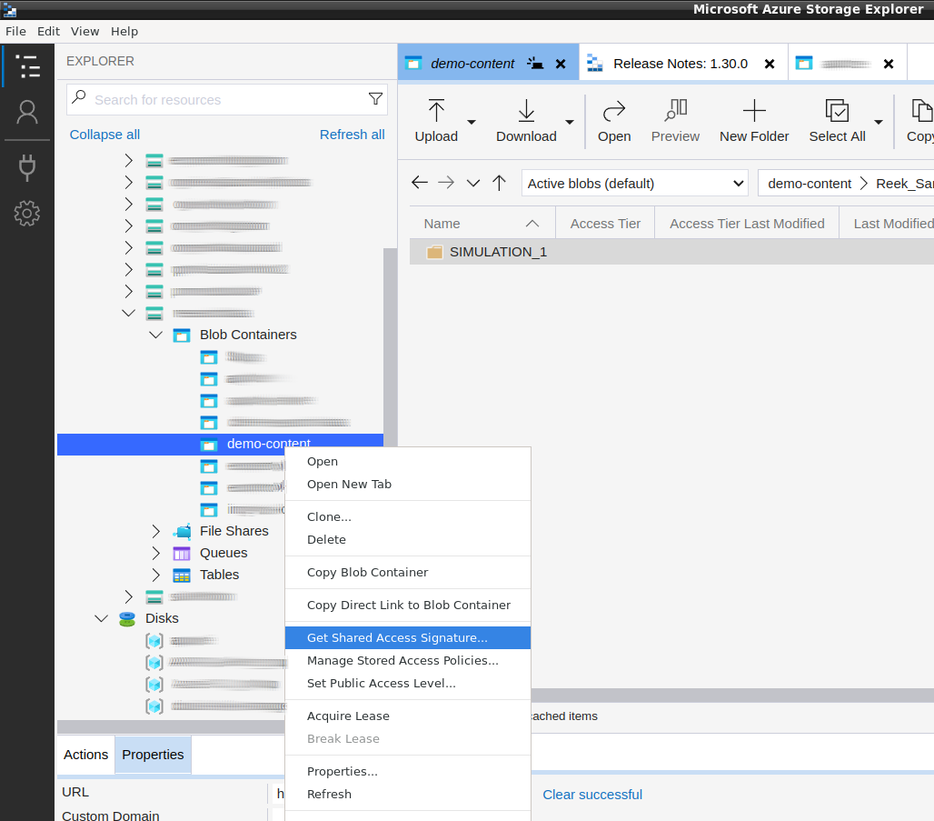 Azure Portal - Locate container