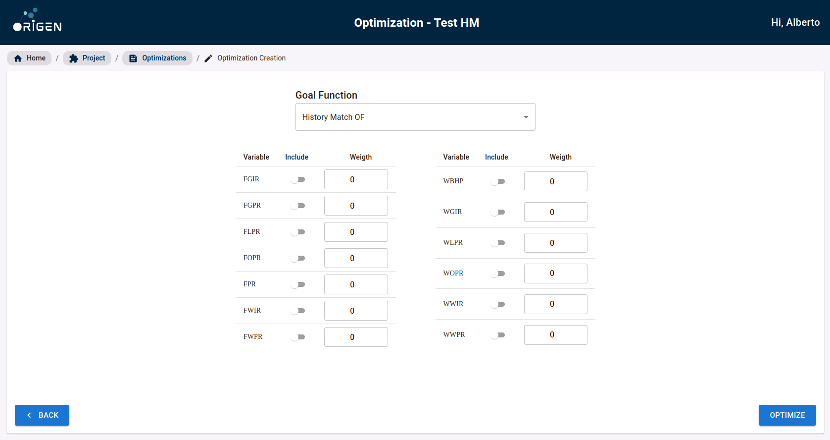 Goal Function