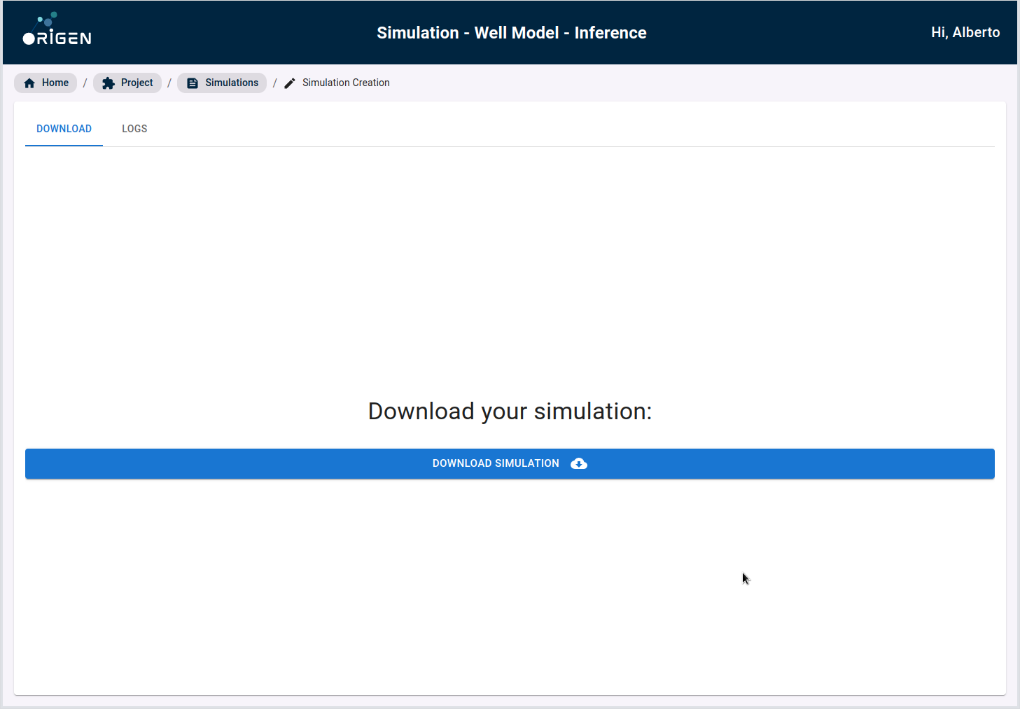 Simulation log